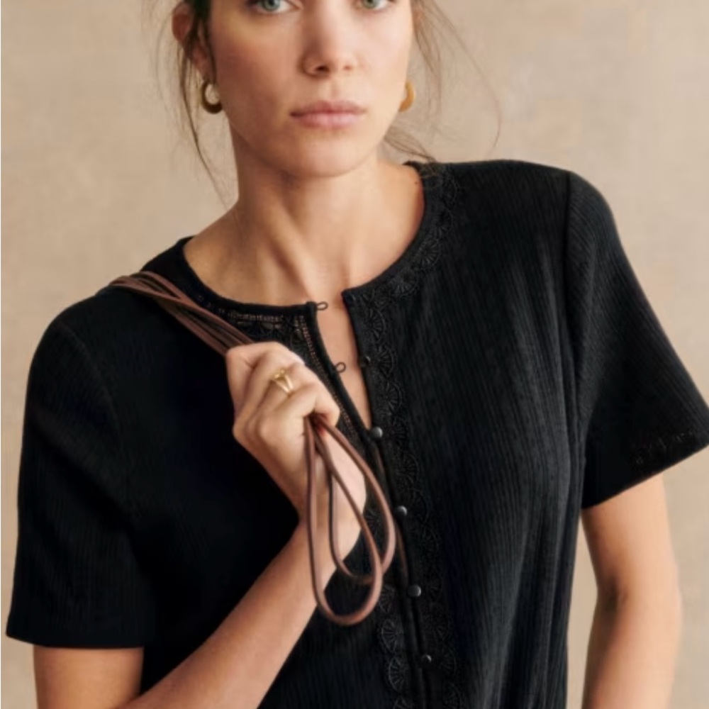 Sezane Laura T-shirt Black M